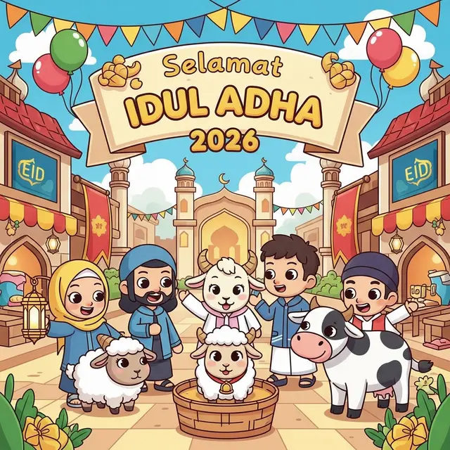 Gambar Ucapan Idul Adha 2026 Penuh Makna (AI)