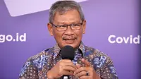 Direktur Jenderal Pencegahan dan Pengendalian Penyakit Kementerian Kesehatan Achmad Yurianto jelaskan aspek peningkatan angka kesembuhan di Indonesia saat diskusi di Graha BNPB, Jakarta, Kamis (2/7/2020). (Dok BNPB/ Fotografer Dume Harjuti)