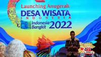 Menparekraf Sandiaga Uno meluncurkan Anugerah Desa Wisata Indonesia (ADWI) 2022 di Jakarta, Jumat, 18 Februari 2022. (dok. Biro Komunikasi Publik Kemenparekraf)