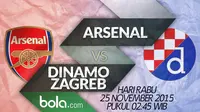 Susunan Pemain Arsenal Vs Dinamo Zagreb