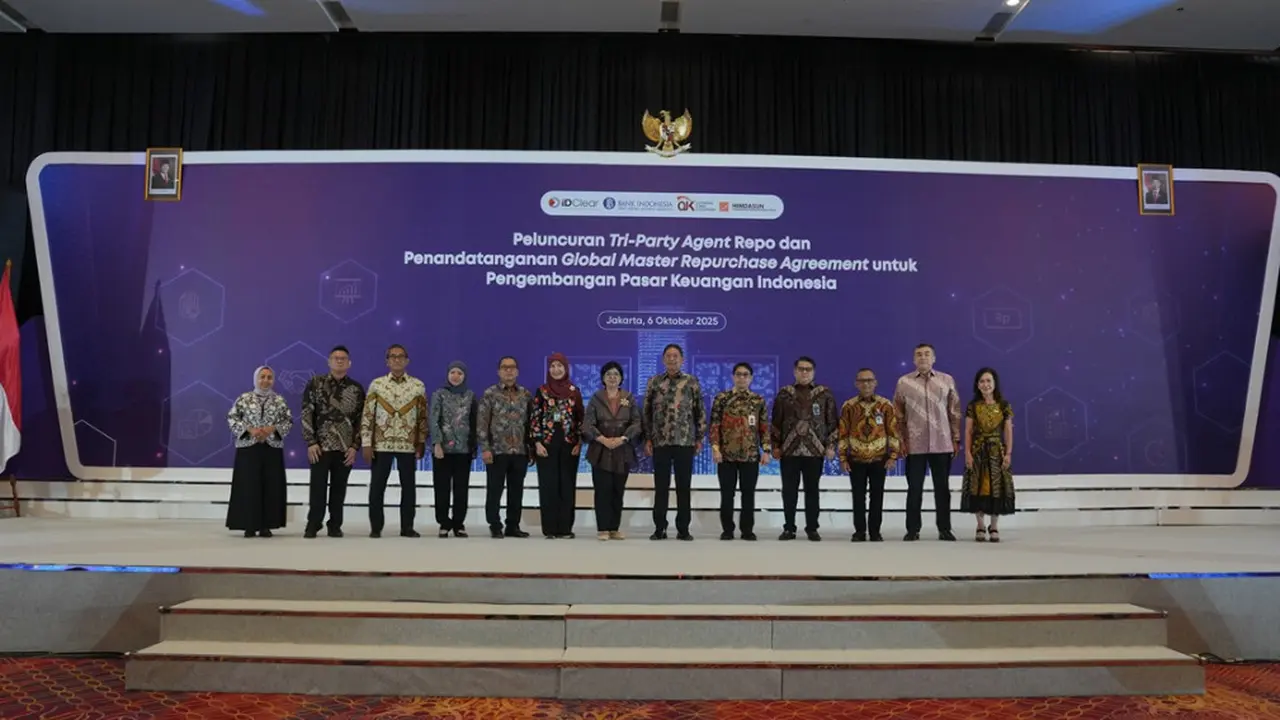 Peluncuran tri-party agent repo dan penandatanganan global master repurchase agreement untuk pengembangan pasar keuangan Indonesia. (Foto: Bank Indonesia)
