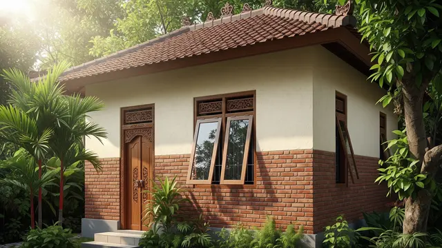 Warna Cat Rumah Tembok Bata Merah agar Tidak Menyerap Panas/Gemini AI