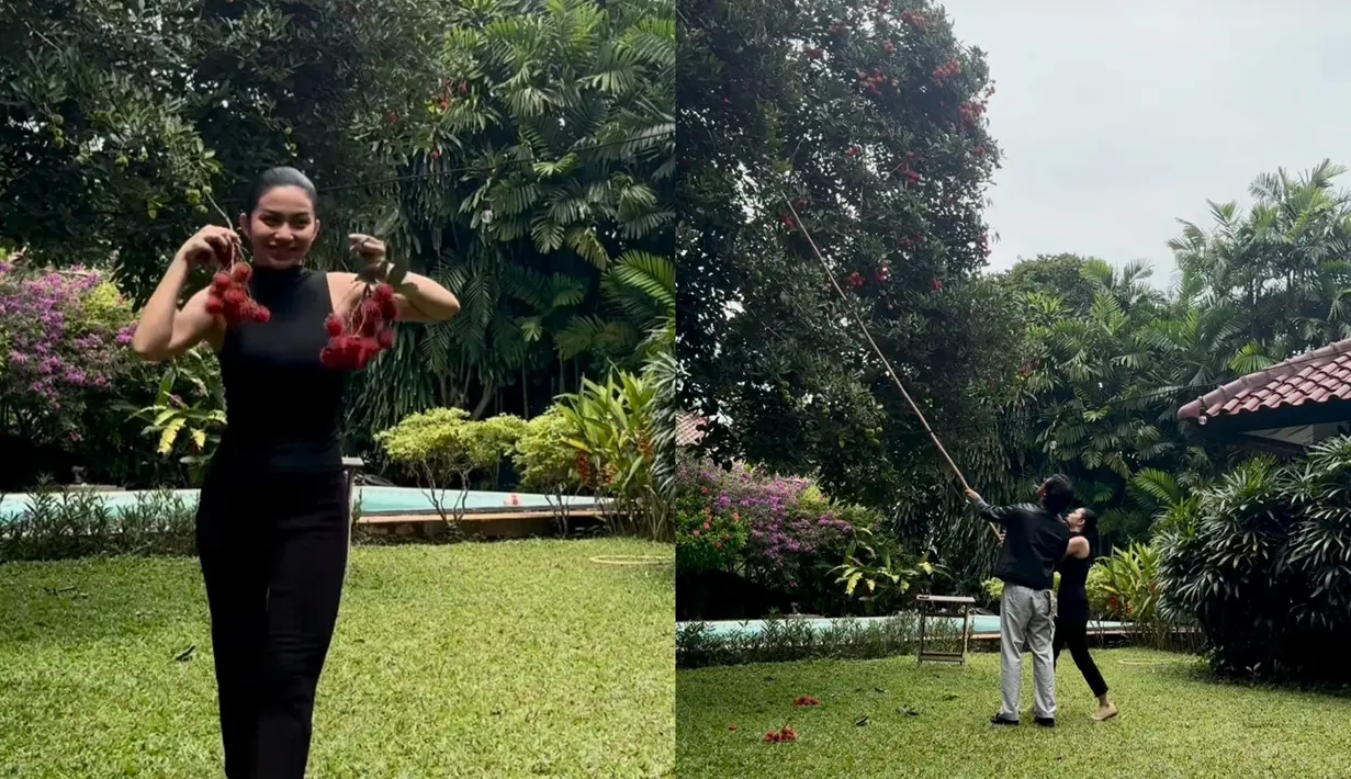 Di sela aktivitas ini, Ariel menunjukkan buah rambutan merah hasil panen mereka dengan senyuman bahagia. Momen santai seperti ini menjadi cara mereka untuk melepas penat di tengah jadwal promosi yang padat, termasuk menghadiri Gala Dinner bersama pemain lain seperti Caitlin Halderman dan Ardhito Pramono. Keceriaan mereka juga membawa suasana akrab dan penuh kebersamaan di antara para pemain dan kru. (Liputan6.com/IG/@arieltatum)