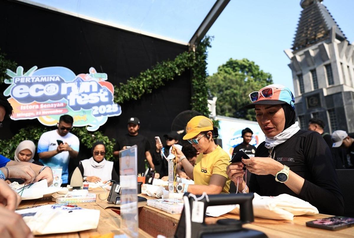 Re-create DIY Tote Bag & Keychain di acara Road to Pertamina Eco RunFest 2025