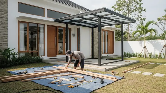 Cara Membuat Gazebo dari Material Bekas yang Tetap Terlihat Mewah/Gemini AI