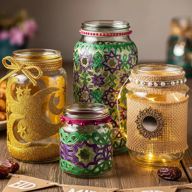 Ide Dekorasi Toples Kaca Bekas Lebaran