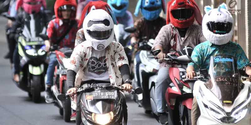 Konvoi Hari Pahlawan Bersama Pemotor Berhelm Elmo