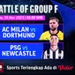 Jadwal dan Live Streaming Double Big Match Grup F Liga Champions di Vidio