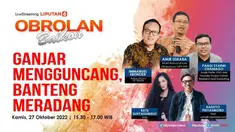 Obrolan Balkon, Kamis, 27 Oktober 2022  | Pukul: 15.30 WIB  | Tema: Ganjar Mengguncang, Banteng Meradang  |  Host: Ratu Suryasumirat & Radityo Priyasmoro

Narsum:
1. Immanuel Ebenezer, Ketua Umum GP Mania
2. Pangi Syarwi Chaniago, Pengamat Politi...