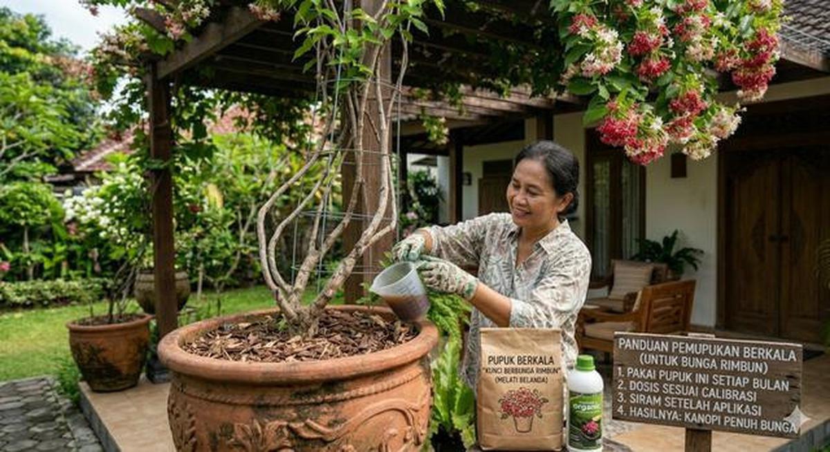 Cara Menanam Melati Belanda di Pot untuk Kanopi Rumah agar Subur dan Berbunga Lebat
