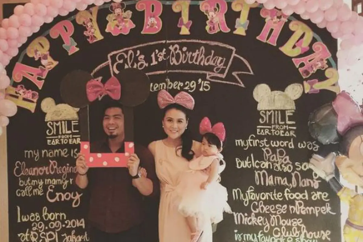 Bams Rayakan Ultah Pertama Anak dengan Tema Minnie Mouse