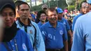 Wakil Presiden Jusuf Kalla (JK) saat menghadiri menghadiri acara kampanye tahun keselamatan untuk kejiwaaan 2017-2018 di Bundaran Hotel Indonesia (HI), Jakarta, Minggu (30/7). (Liputan6.com/Helmi Afandi)