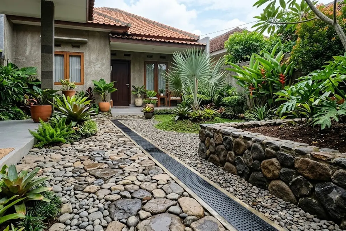 6 Ide Taman dengan Sistem Drainase Modern, Solusi Halaman Tidak Mudah Becek