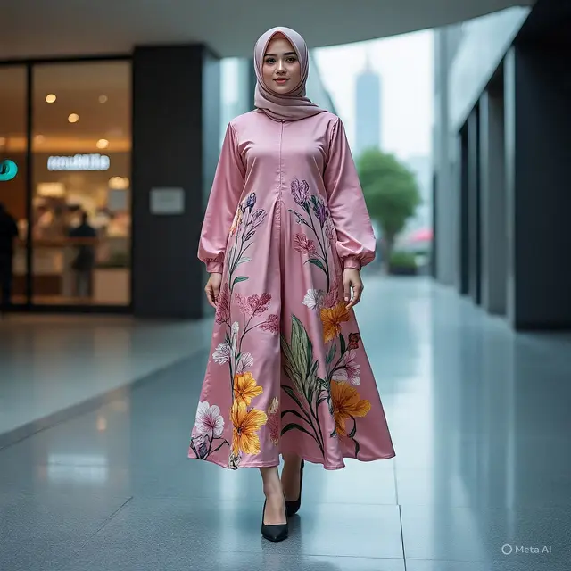 Jubah atau Gamis Wanita 2025. (Liputan6.com/MetaAI)