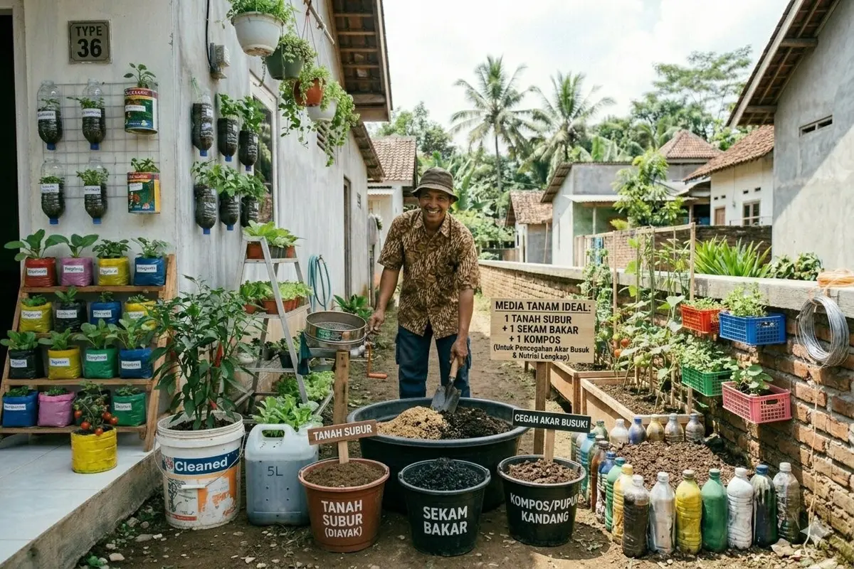 Cara Membuat Lorong Sayur Hijau di Samping Rumah Subsidi