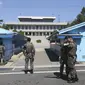 Perbatasan Korea Utara dan Selatan di Desan Panmunjom (AP/Ahn Young-joon)