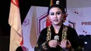 "Gak bisa diremehin kalau dangdut," ujar Tia AFI saat hadir di preskon D'Academy (DA) Asia 3, SCTV Tower, Senayan, Jakarta Pusat, Kamis (19/10/2017). (Deki Prayoga/Bintang.com)