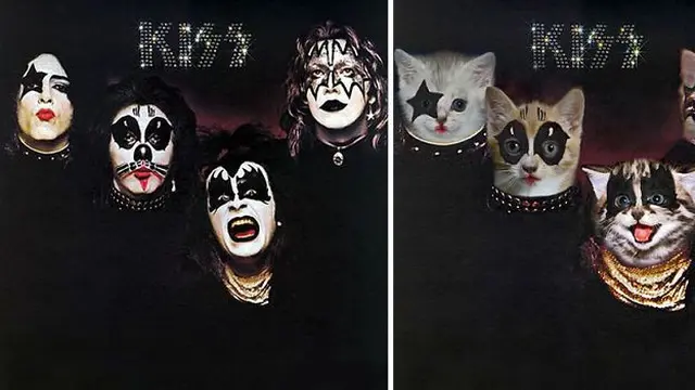 Gaya Kucing Saat Parodikan Cover Album Ini Bikin Gemes