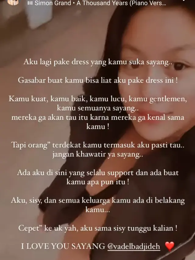 Unggahan Lolly. (Foto: Dok. Instagram @1a.uraa)