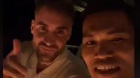 Orang Indonesia Duduk Satu Meja dengan Pemain Timnas Argentna Nicolas Tagliafico yang Liburan di Labuan Bajo. foto: TikTok @risma_sitanggang