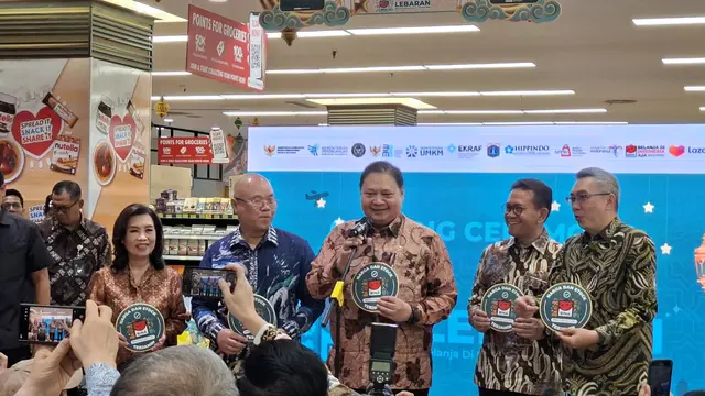 Peluncuran Program Belanja di Indonesia Aja atau BINA Lebaran 2026. (Liputan6.com/Arief)