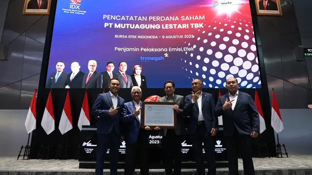 Pencatatan perdana saham PT Mutuagung Lestari Tbk (MUTU), Rabu (9/8/2023). (Foto: BEI)