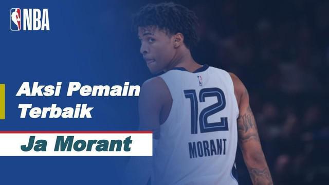 Berita video aksi-aksi Ja Morant saat Memphis Grizzlies kalahkan Golden State Warriors di play in tournament NBA, Sabtu (22/5/21)