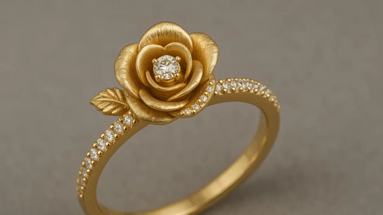 7 Model Cincin Emas Bunga Mawar, Elegan dan Unik untuk Segala Momen