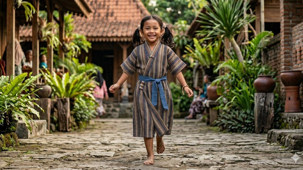 7 Model Baju Lurik Anak Perempuan yang Lucu dan Stylish