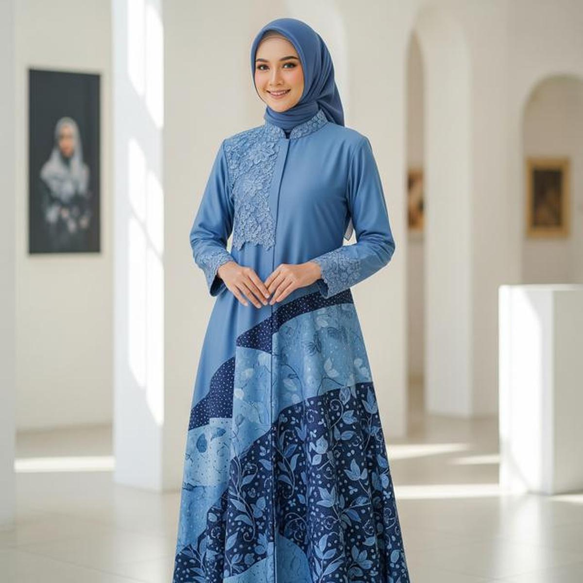 10 Model Gamis Batik Brokat Kekinian untuk Tren 2026 dengan Desain Terbaru