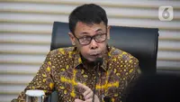 Ketua sementara Komisi Pemberantasan Korupsi (KPK), Nawawi Pomolango saat memberikan paparan terkait 'Kinerja KPK 2023' di Gedung Merah Putih KPK, Jakarta, Selasa (16/1/2024). (Liputan6.com/Angga Yuniar)