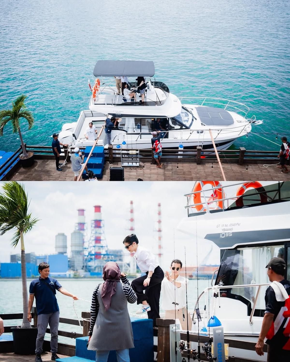 Buka Bisnis Bareng, Ini 5 Potret Yacht Milik Prilly Latuconsina dan Kevin Sanjaya yang Mewah dan Elegan Banget