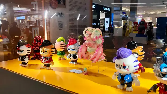 Ilustrasi pameran karya para desainer bersama seniman Hong Kong Art Toy Story 2024@Jakarta