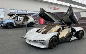 Mobil konsep yang tersimpan rapi di pusat R&D GAC Group di Guangzhou, Tiongkok. (Liputan6.com/Septian Pamungkas)