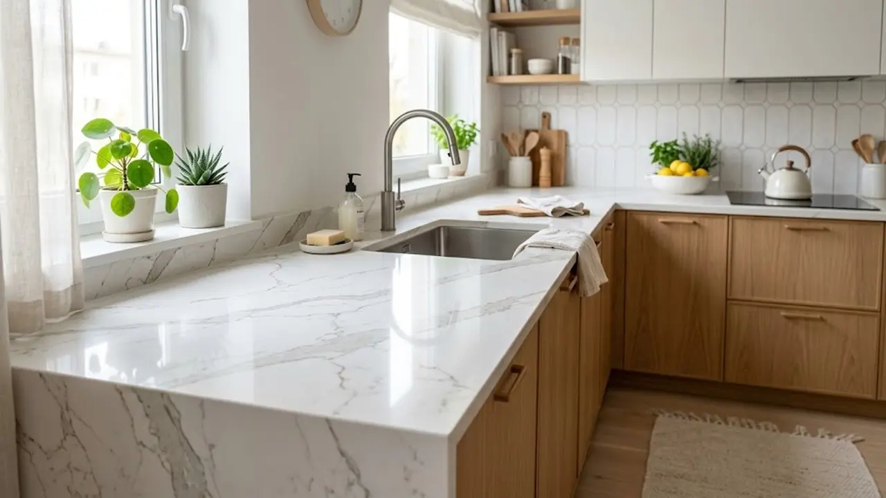 Countertop Dapur dari Quartz