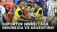 Timnas Indonesia VS Argentina, Suporter Masuk ke Lapangan Pasca Pluit Panjang