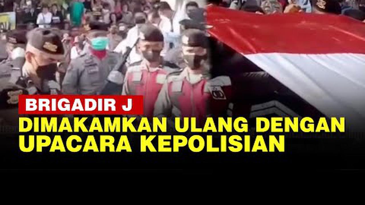 VIDEO: Brigadir J Akhirnya Dimakamkan Ulang dengan Upacara Kedinasan