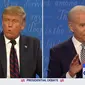 Presiden Donald Trump dan mantan Wakil Presiden Joe Biden di debat perdana capres AS 2020. Dok: C-Span