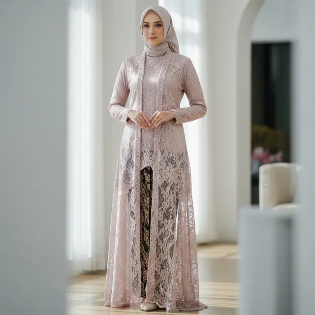 9 Model Gamis Outer Brokat Panjang, Pilihan Elegan untuk Berbagai Acara