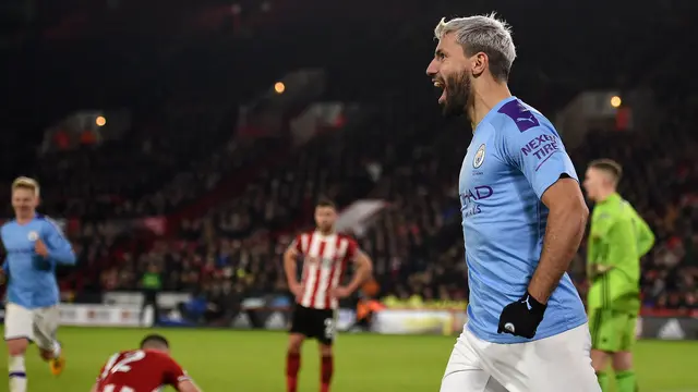 Striker Manchester City, Sergio Aguero (OLI SCARFF / AFP)