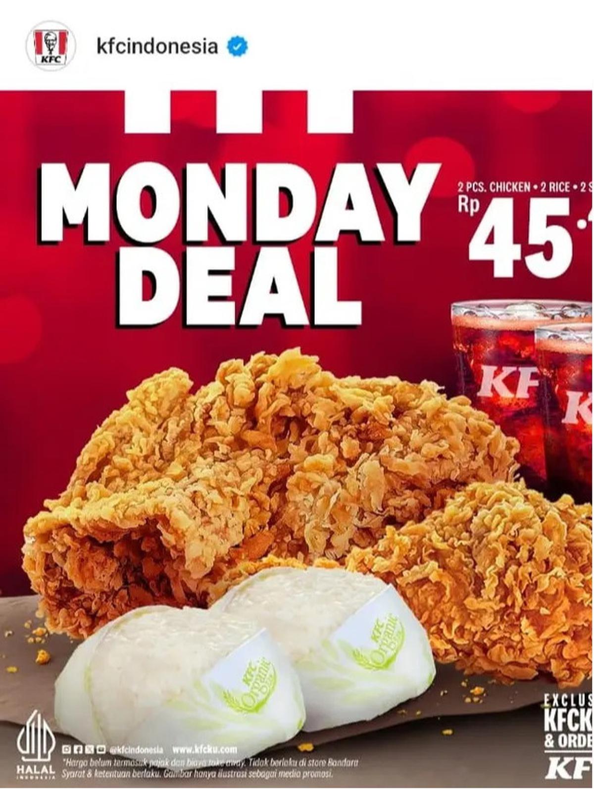Promo KFC Hari Ini 14 Mei 2025/Instagram KFC