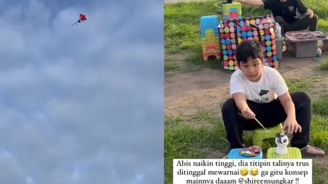 7 Potret Shireen Sungkar dan Zaskia Adya Mecaa Seru Main di Alun-Alun Jogja
