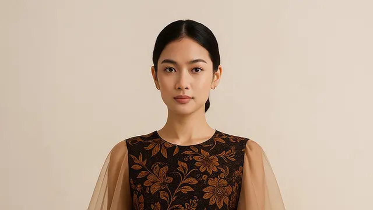 7 Model Dress Batik Kombinasi Lengan Organza, Klasik dengan Sentuhan Modern