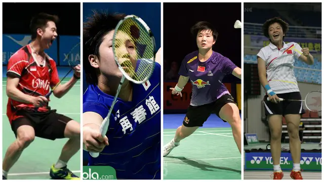 Pebulutangkis muda Asia yang sedang bersinar 