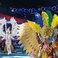 Peserta Semarang Night Carnival 2019 mengenakan desain busana yang atraktif, diikuti 98 kota dan beberapa negara. (foto: Liputan6.com / felek wahyu)