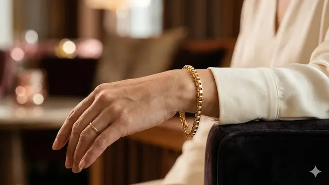 Model Gelang Emas Rantai untuk Usia 50 Tahun ke Atas