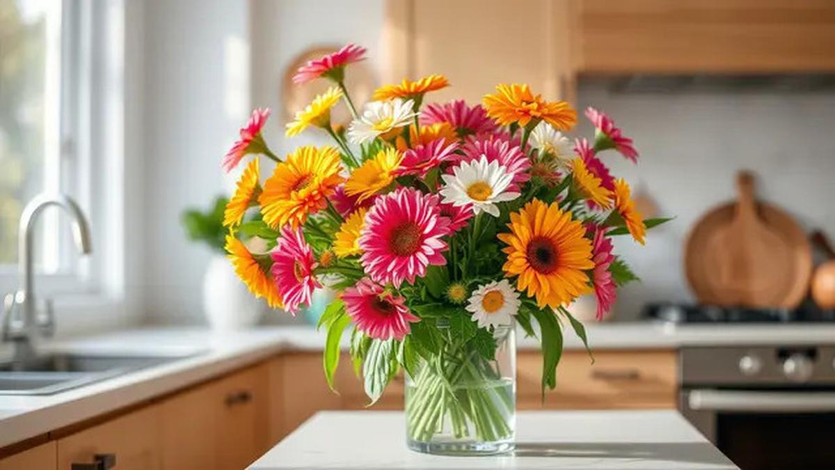 18 Cara Bikin Dapur Makin Cantik dengan Sentuhan Bunga, Wallpaper hingga Alat Makan