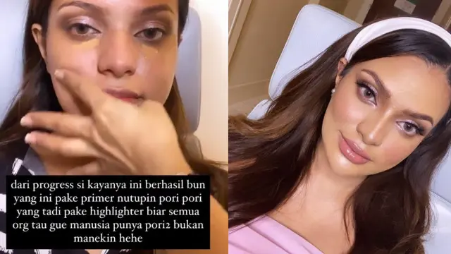 Sara Ahmad coba MUA di Arab