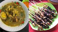 Kuliner khas Banyuwangi Rujak Soto dan Sate Gurita. (Dok: Liputan6.com)