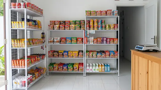 Dinding Rak Kawat (Wire Shelving) Minimalis